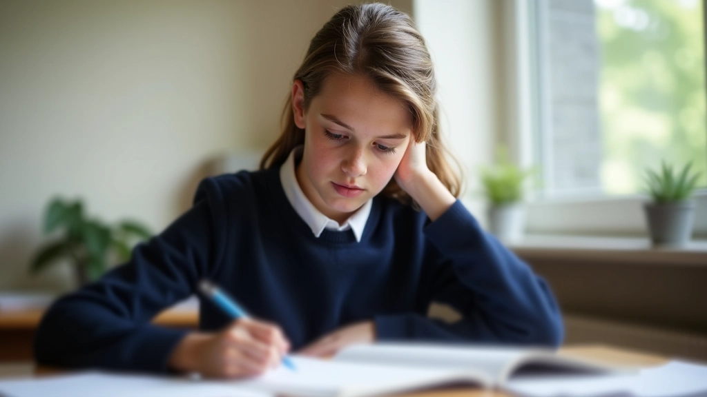 Nahaufnahme einer Hand mit Stift, der über einen Text gleitet, um die Lesebewegung zu führen